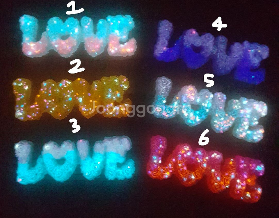 새상품 러브 이니셜 지비츠 마그넷 키링 파츠(야광)--0