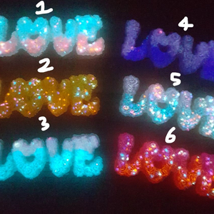 새상품 러브 이니셜 지비츠 마그넷 키링 파츠(야광)