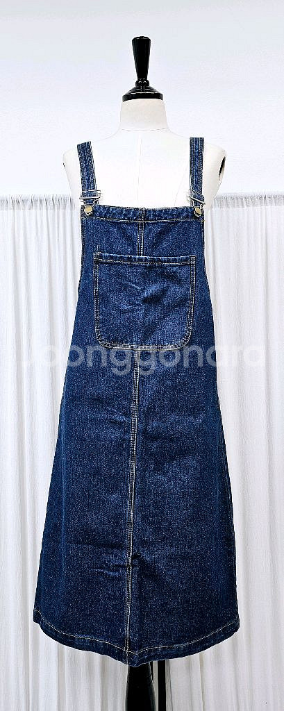 데님 오버롤원피스 멜빵 원피스 청원피스--0