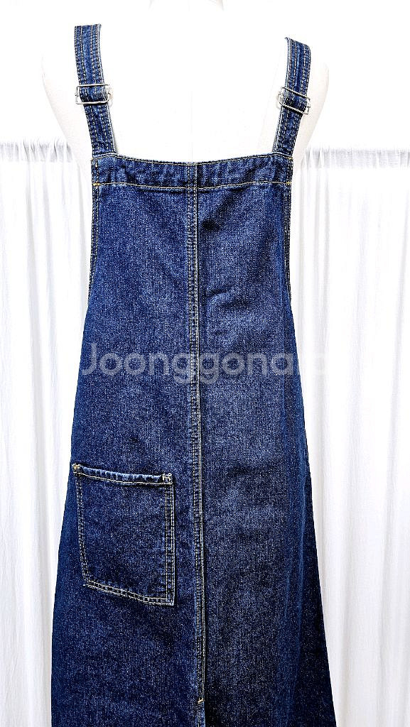 데님 오버롤원피스 멜빵 원피스 청원피스--4