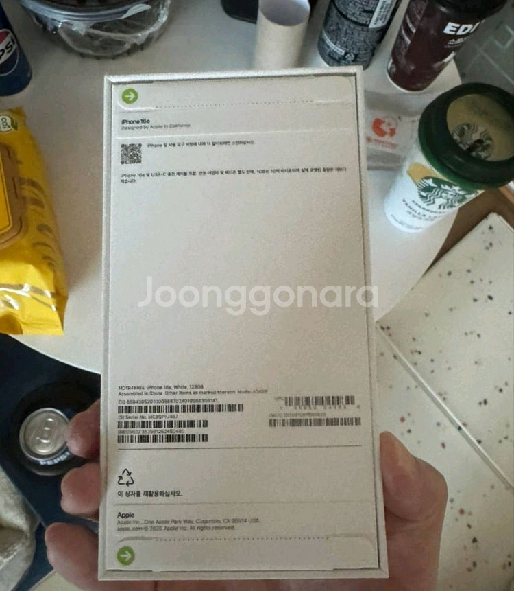 아이폰 16e White 128GB 새상품--1