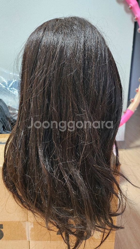 인모 100프로 통가발 미용실기 연습용 긴머리 커트머리--1