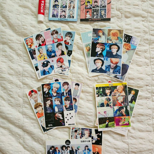 방탄 굿즈 일괄 <스티커+양면 생일축하 카드>