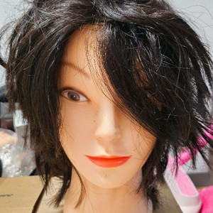 인모 100프로 통가발 미용실기 연습용 커트머리