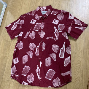 M)Carhartt 칼하트 하와이안 패턴 반팔셔츠