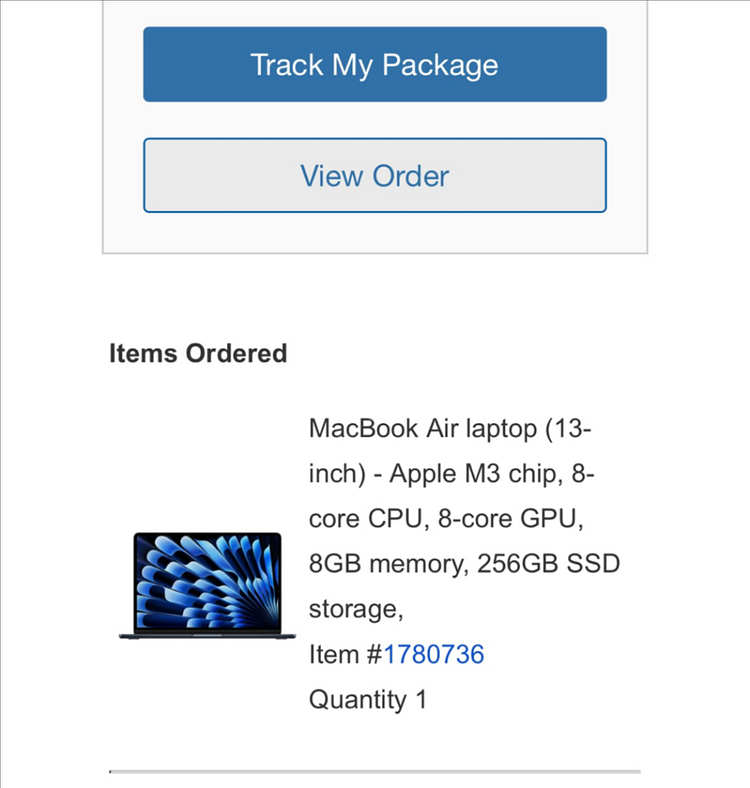 애플 맥북에어 m3 기본형 8gb/256 영문자판--4