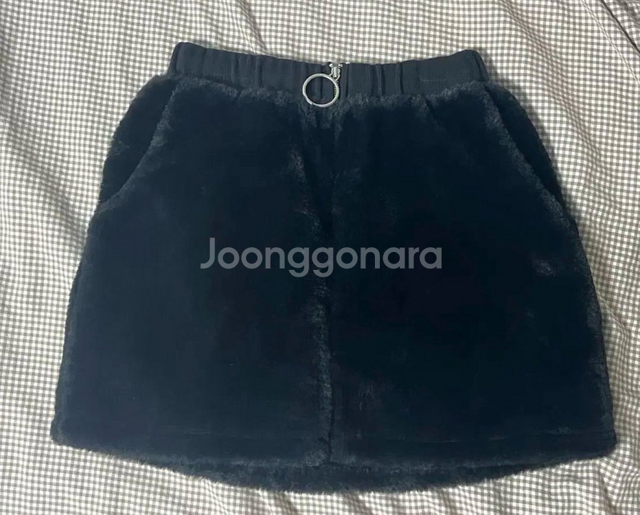 일본 빈티지 퍼 미니 스커트--0