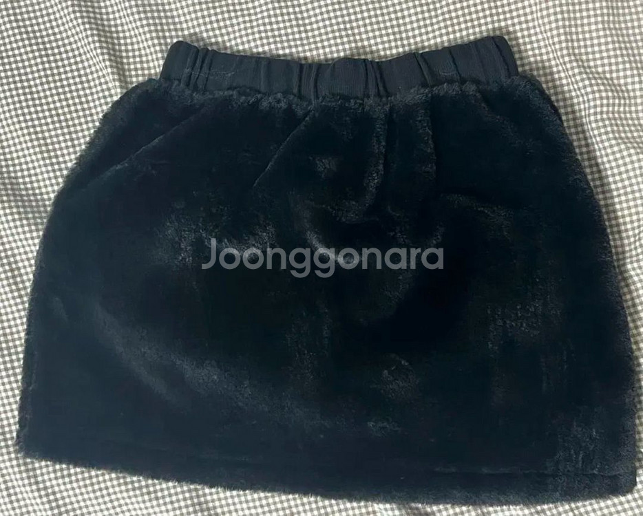일본 빈티지 퍼 미니 스커트--1