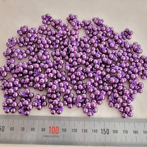 진주꽃 보라 약 18미리 100개 일괄