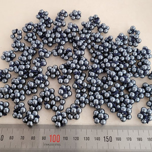 진주꽃 다크그레이 약 18미리 100개 일괄