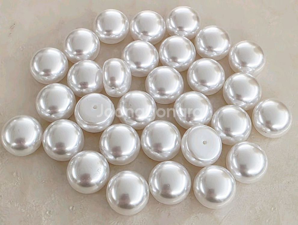 빵진주 화이트 14mm 30개 일괄--0