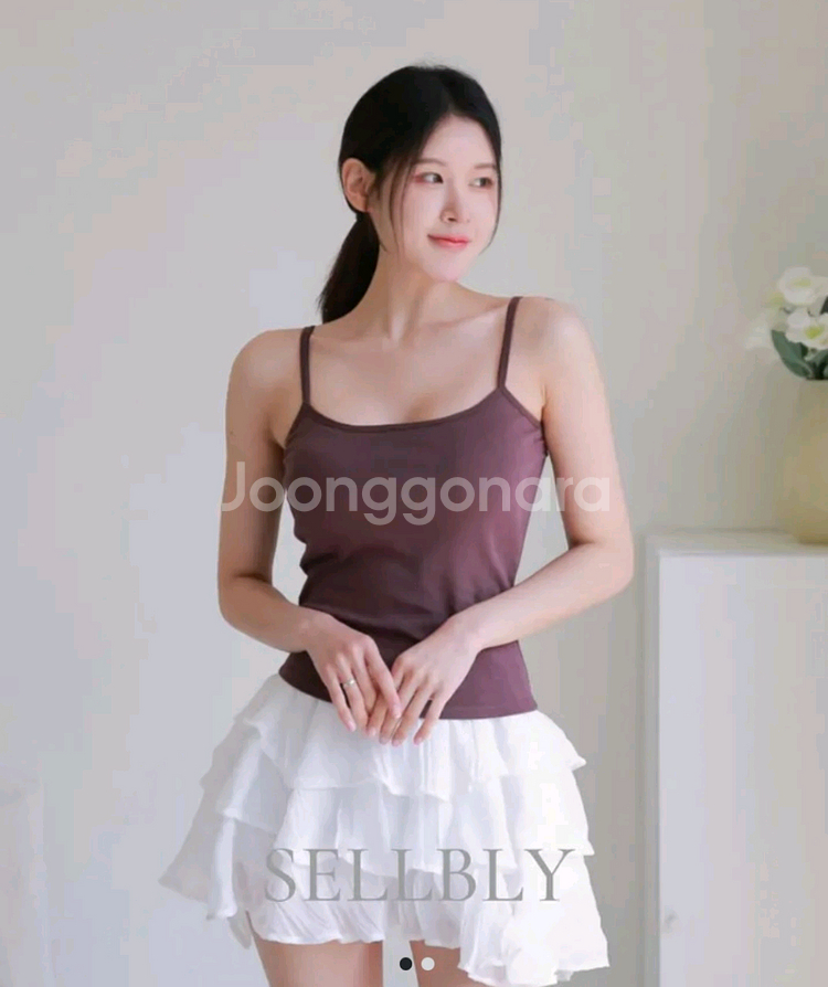 흰색 캡내장 나시(택배비X)--1