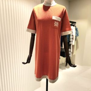 모조에스핀 자수 포켓 니트 원피스 66 사이즈 정품