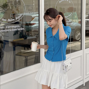 리리앤코 링클 반팔 블라우스 이미지