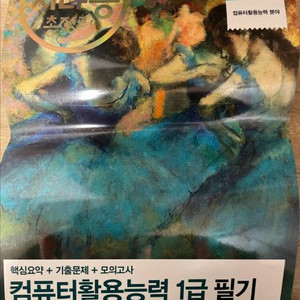 시나공 컴퓨터활용능력 1급 필기책 팝니다!!