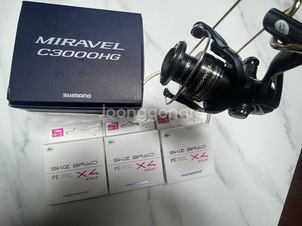 시마노 미라벨 c3000HG 새상품 +4합사 스피닝릴--0