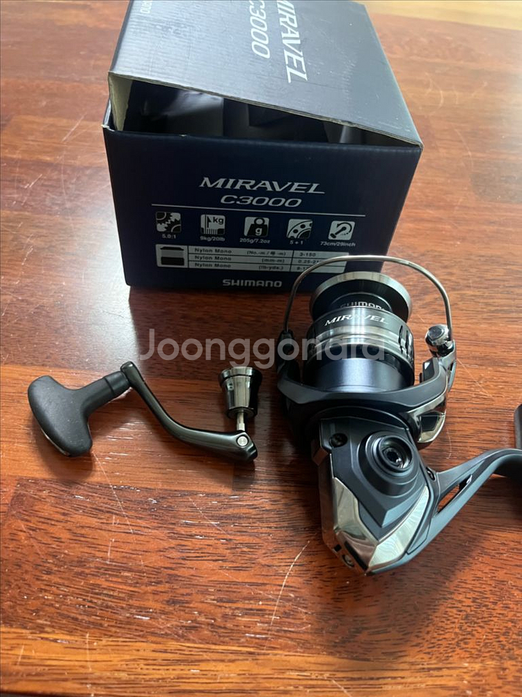 시마노 미라벨 c3000HG 새상품 +4합사 스피닝릴--3