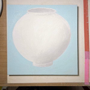 달항아리 그림 | 정사각 캔버스 | 22x22cm