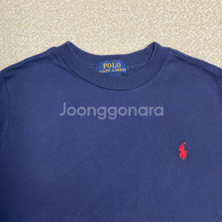 (정품) 폴로 신형 키즈 네이비 반팔 6세 120--1