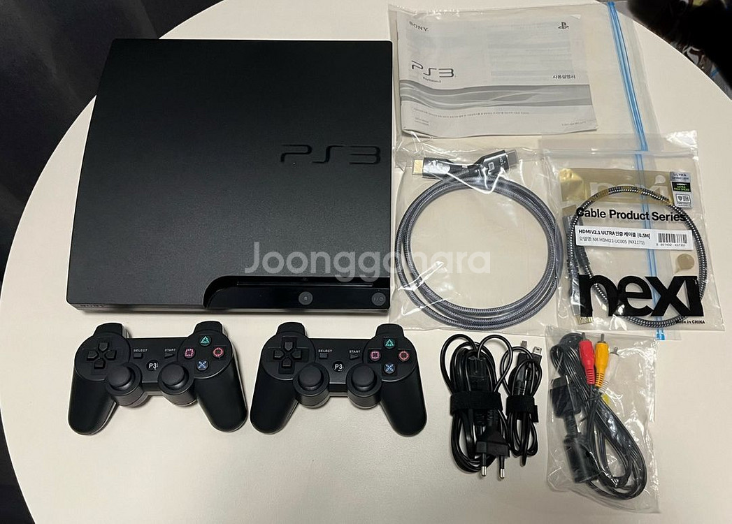 PS3 고등어 320GB+타이틀37개 (+새듀얼쇼크3)--0