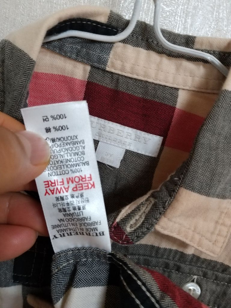 명품 버버리 남아동 봄.여름 체크셔츠((새상품.3) 이미지