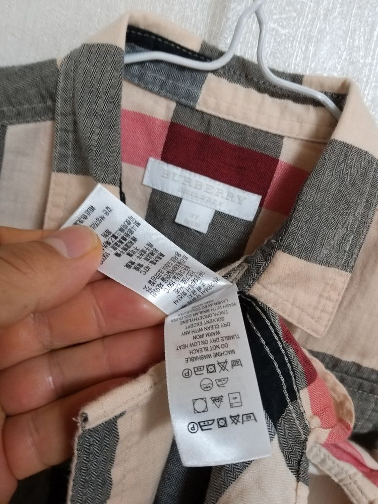 명품 버버리 남아동 봄.여름 체크셔츠((새상품.3) 이미지