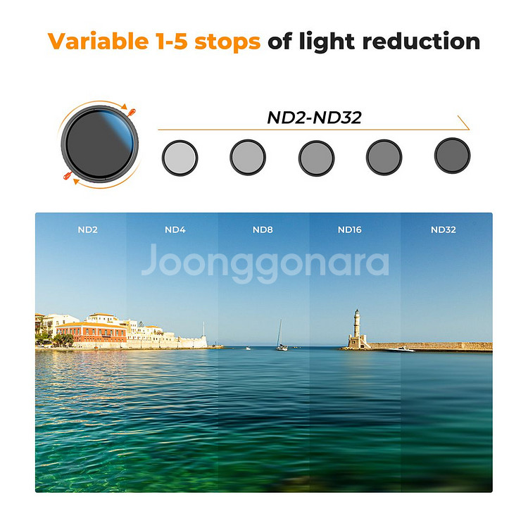 K&F 62mm 가변 ND2-32+CPL 필터 -캡포함--6