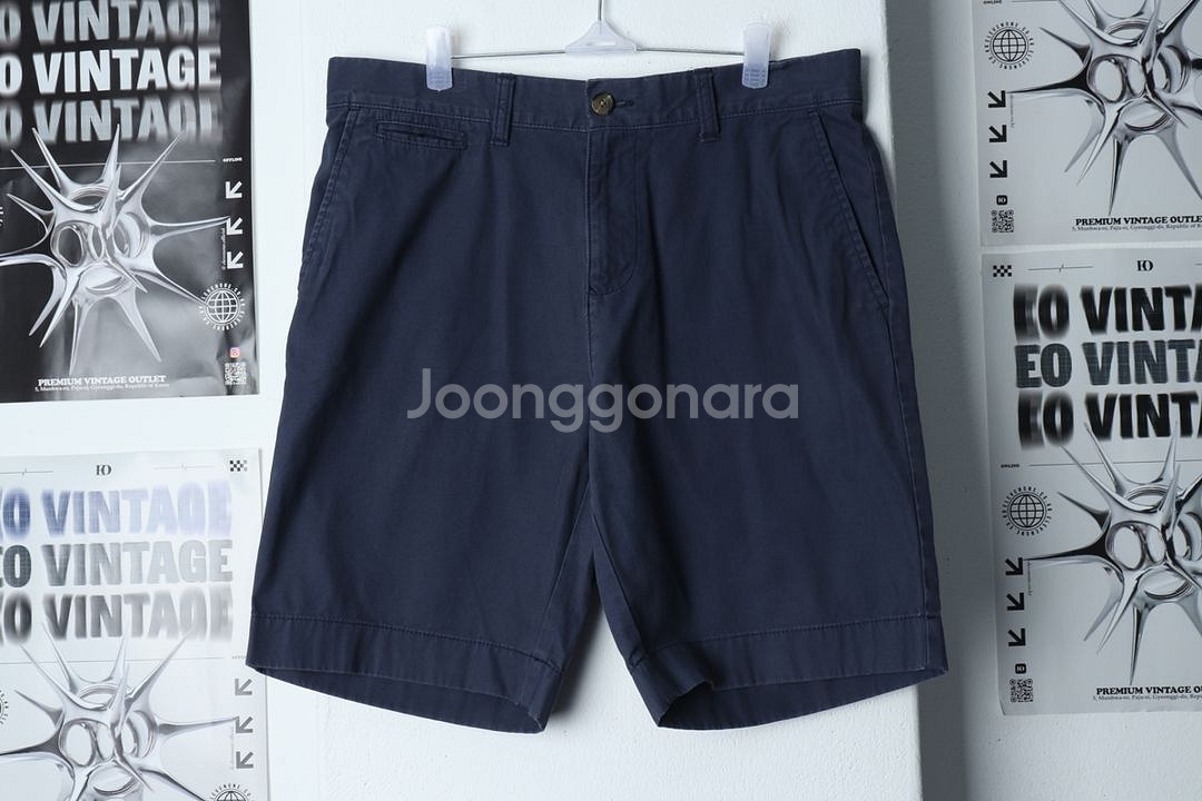 (L) 타미힐피거 반바지 팬츠 네이비 면 치노--2