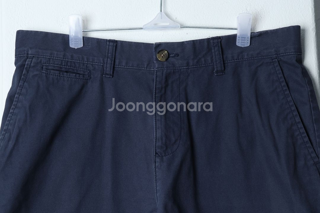 (L) 타미힐피거 반바지 팬츠 네이비 면 치노--0