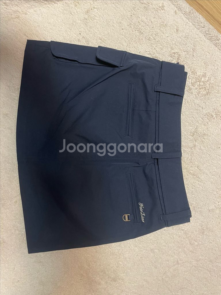 페어라이어 벨트 스커트 네이비 XS 새상품--1