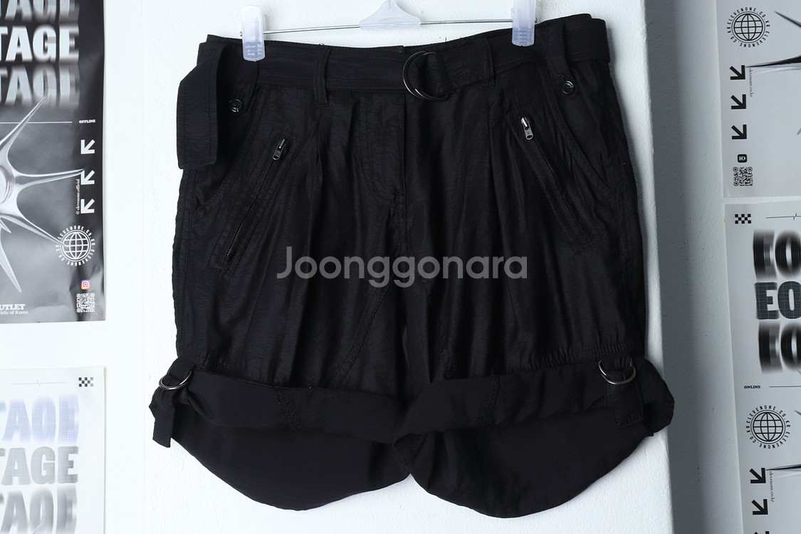 W(L) 톰보이 반바지 팬츠 톰보이진스 면 벨트--1