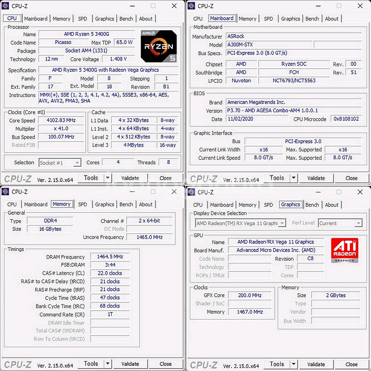 애즈락 데스크미니 A300 3400G asrock--4