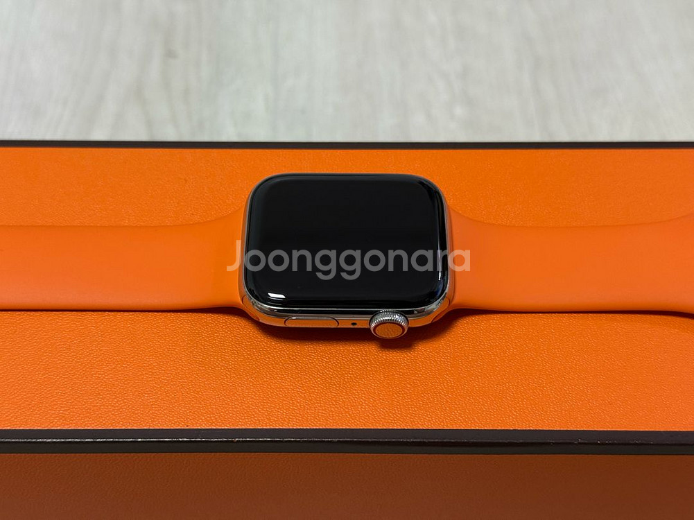 (배터리89) 애플워치4 에르메스 44mm 실버--3