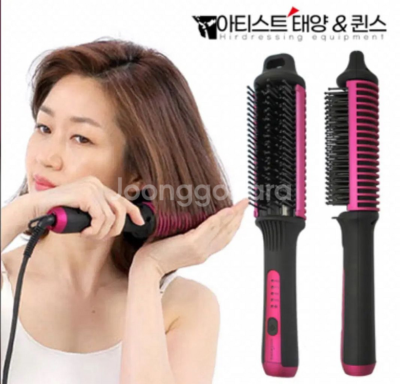 퀸스N태양 프리미엄 탱글브러쉬 빗고데기 롤 웨이브고데기--0