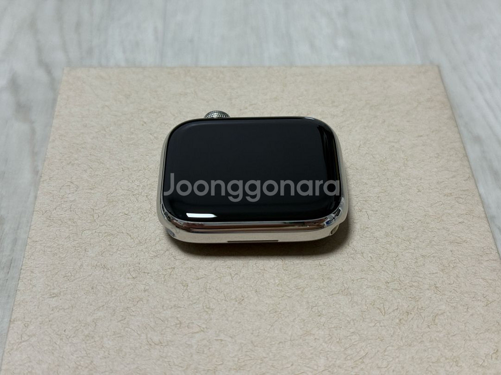 (배터리100) 애플워치7 에르메스 45mm 실버--4