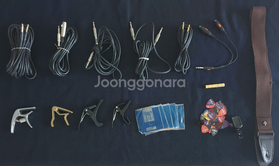 기타 카포 앰프 오디오 마이크 연결 케이블 젠더 피크--0