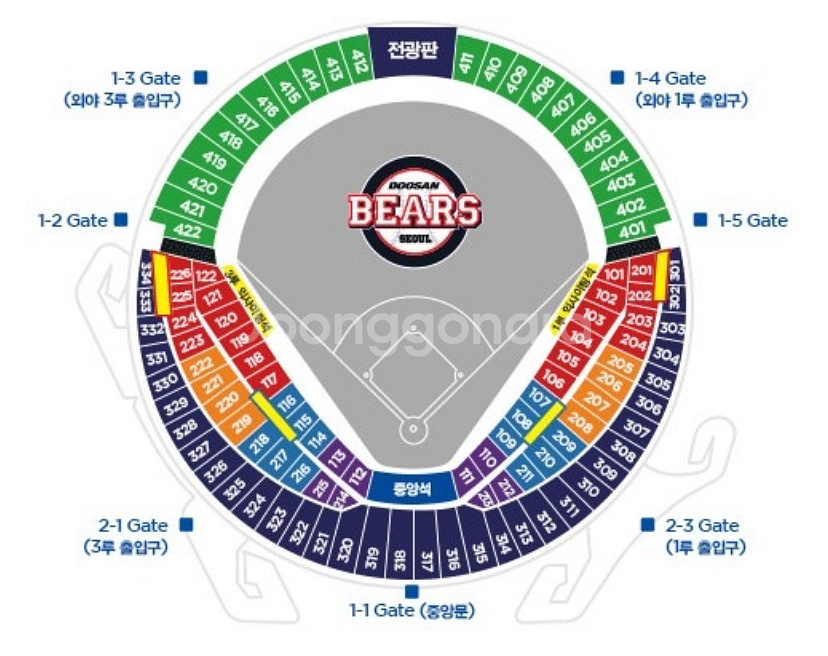 7월 22일(화) 두산 vs 한화 1루 외야지정석 40--0