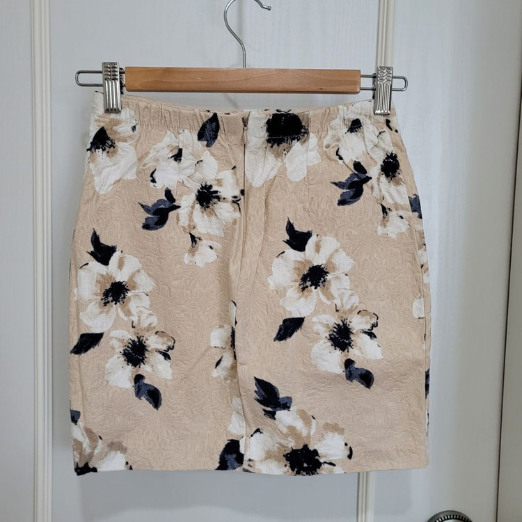 (거의새거) 봄 여름 치마 H라인 플라워 프린팅 이미지