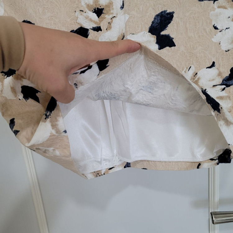 (거의새거) 봄 여름 치마 H라인 플라워 프린팅 이미지