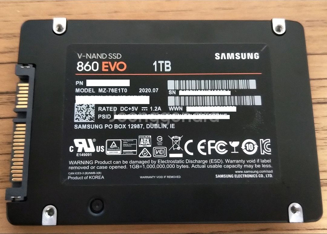 삼성 860 evo 1T ssd--1