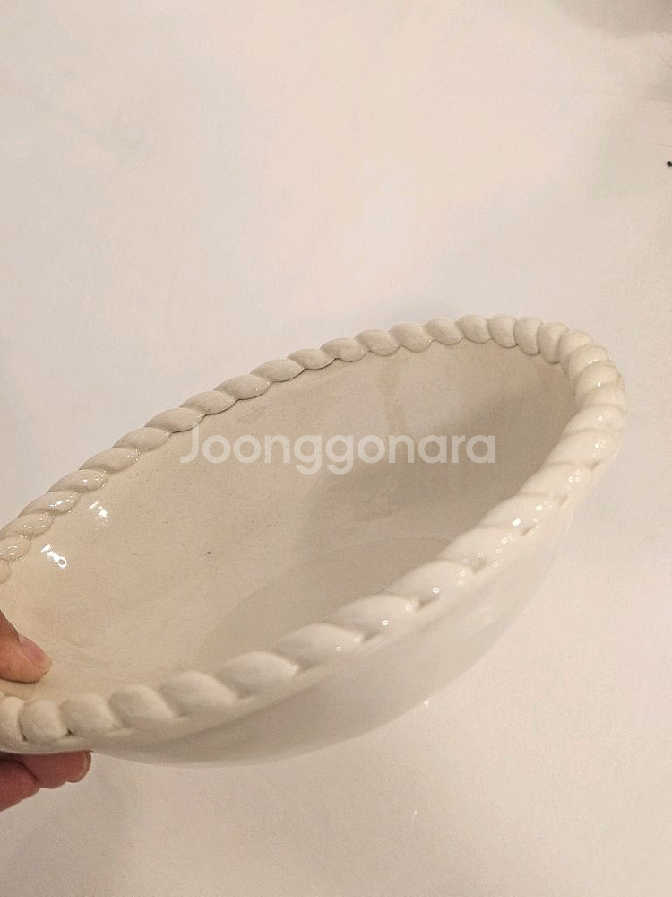 핸드메이드 도자기 면기 그릇 샐러드볼 새상품--1
