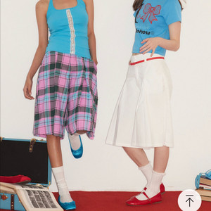 테스트메커니즘 Checkered ribbon 팬츠