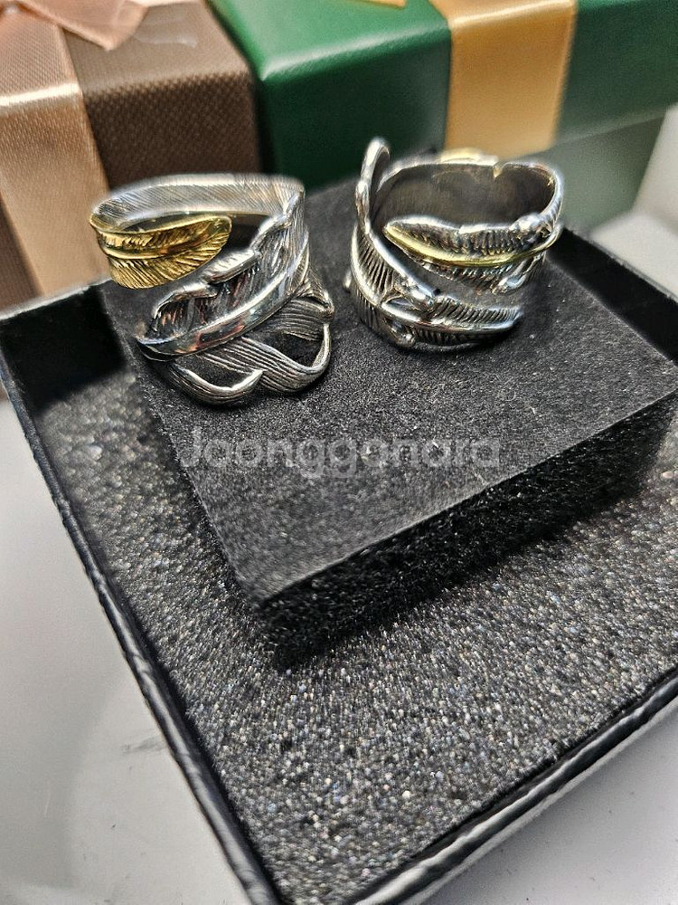 깃털 은반지 (2개 일괄.커플링 추천)--5