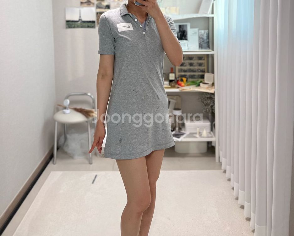 나이키 반팔 원피스 카라 미니 면 ops--0