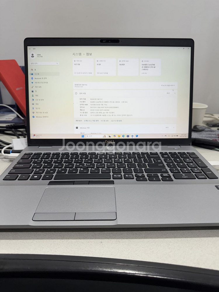 Dell 프리시전 3551 i9 10세대 팝니다.--2