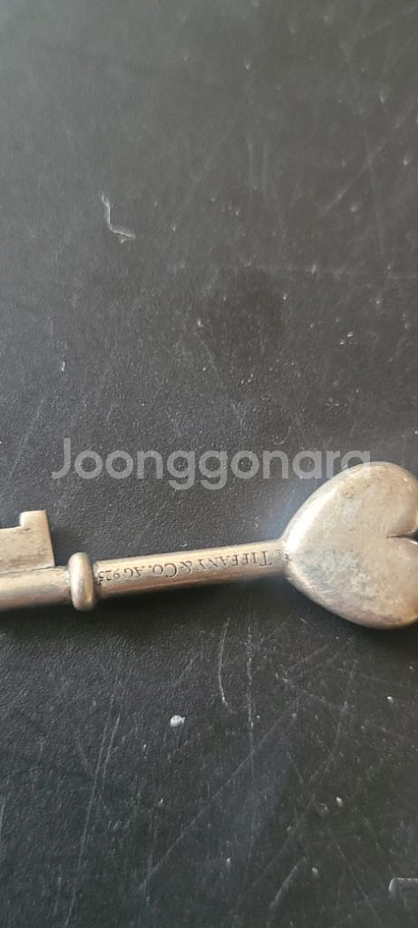 티파니앤코 터키석 하트 키 열쇠 목걸이--4
