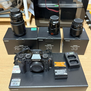 (급처)후지필름 xt5+ 렌즈 3개 일괄 악세서리 다수