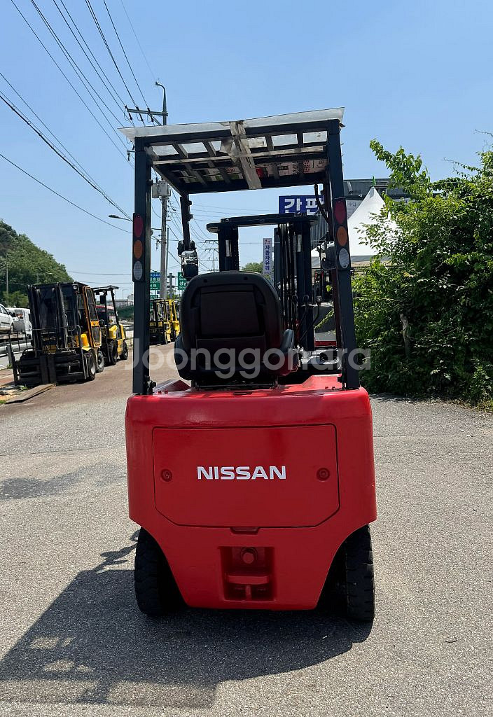 닛산 좌식 전동지게차 1.5톤 2단 3M 640만원--4
