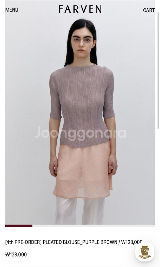 파르벵 pleated blouse (퍼플브라운)--0