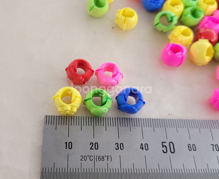 미니 둥근똑딱핀 5색 10미리 200개 일괄--1